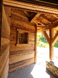 hall in old wooden